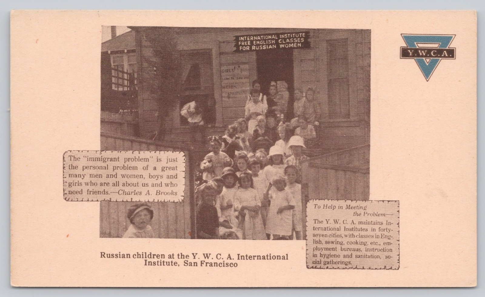 YWCA Y.W.C.A. International Institute San Francisco CA California Postcard 1910s YWCA Y.W.C.A. International Institute San Francisco CA California Postcard 1910s