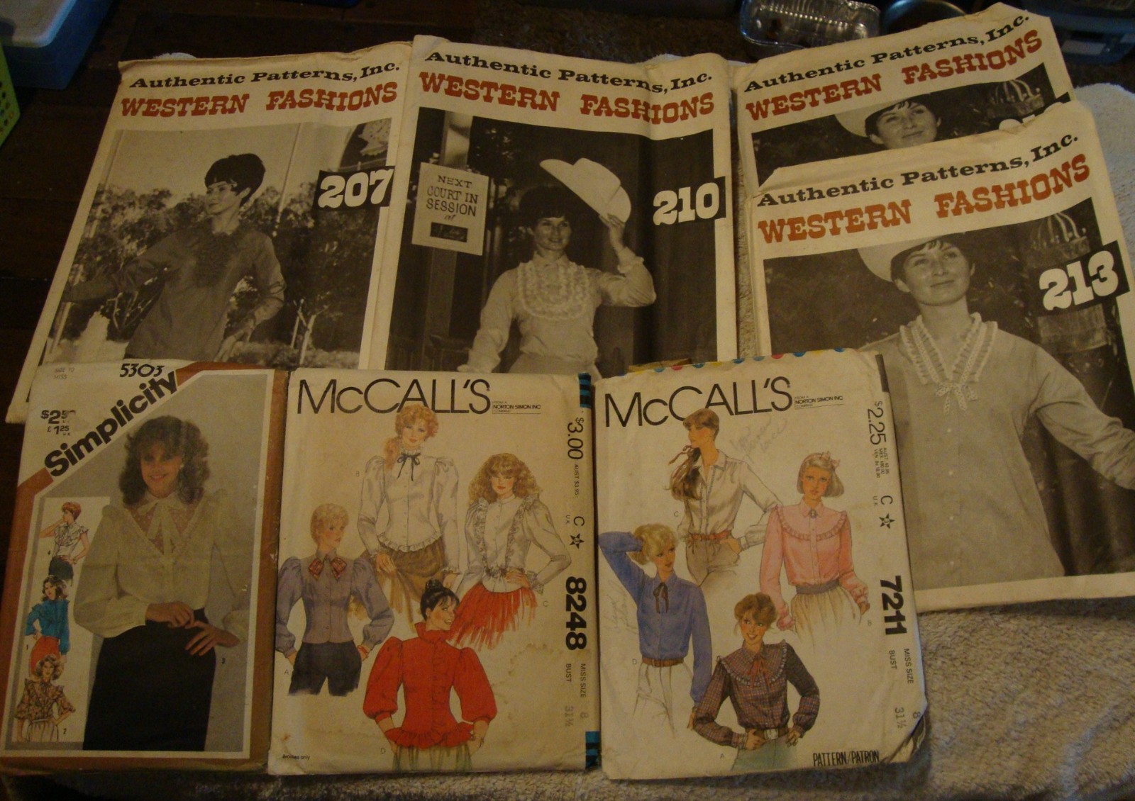 7 Vintage Authentic Patterns Western McCall\'s Ladies Shirt Sewing Patterns NOS 7 Vintage Authentic Patterns Western McCall\'s Ladies Shirt Sewing Patterns NOS
