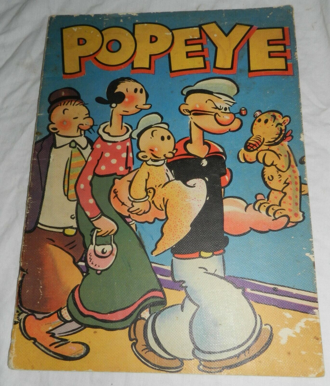 Vintage copyright 1937 Linen Popeye Book, King Features Syndicate