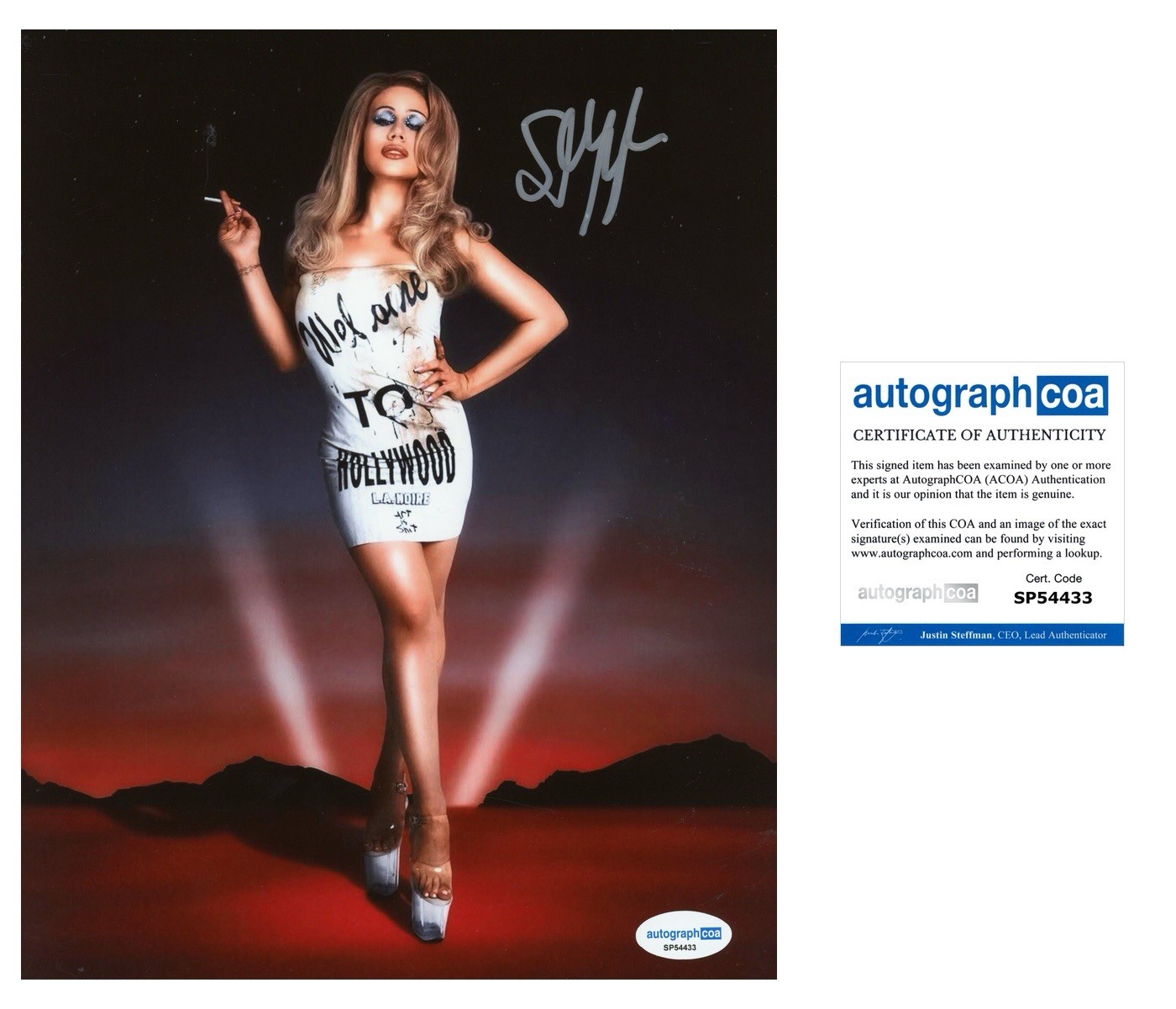 SLAYYYTER SIGNED 8x10 PHOTO WOR$T GIRL IN AMERICA STARFUCKER RARE - ACOA COA
