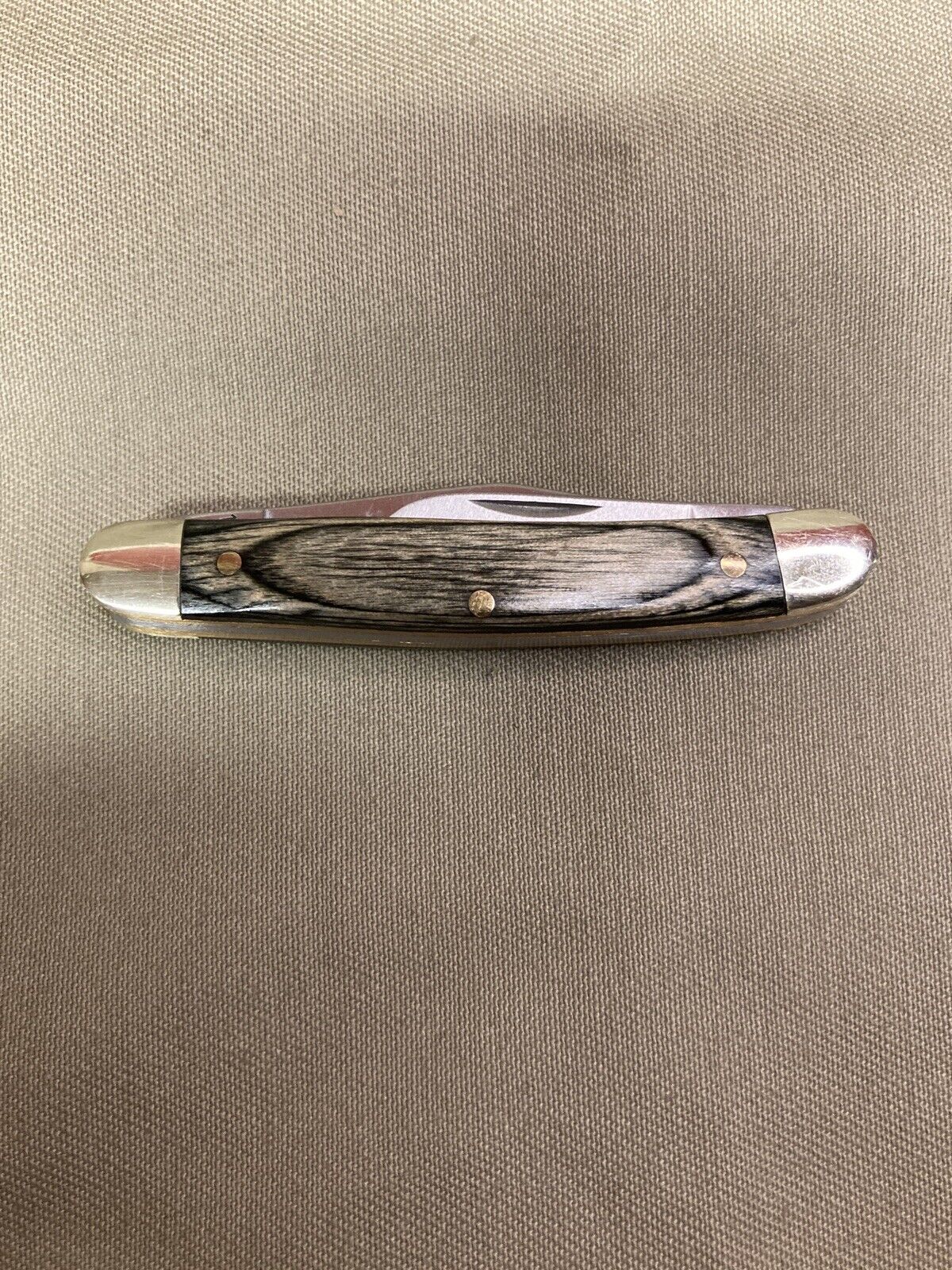 Schrade Old Timer Folding 2 Blade Pocket Knife, Gray Wood, 1143414 S22286
