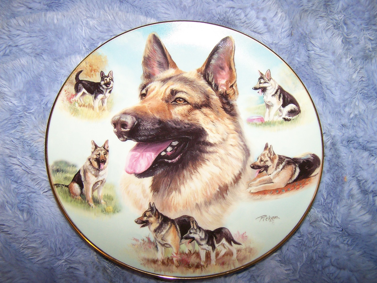 GERMAN SHEPHERD PLATES 8X8
