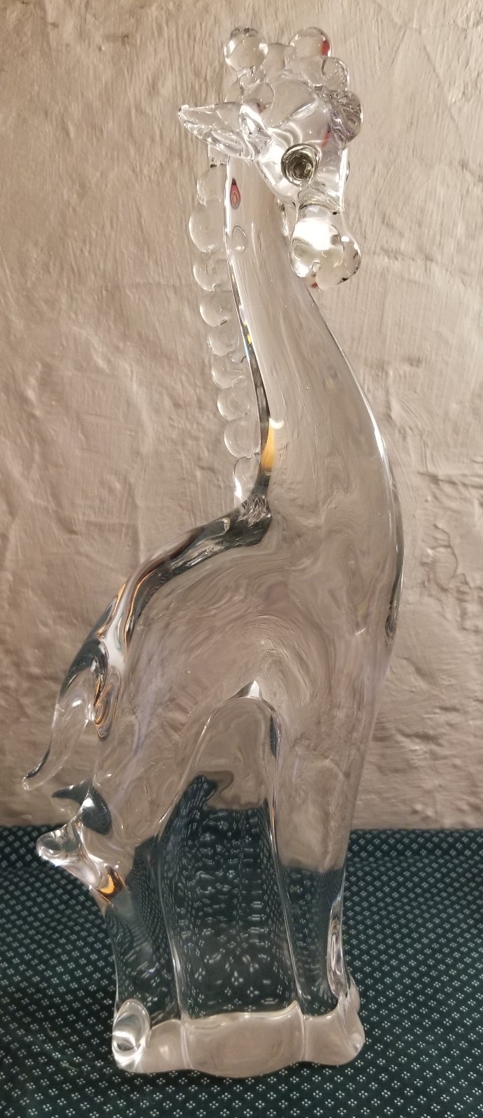 Glass Art Giraffe Statue Figurine 15.5\