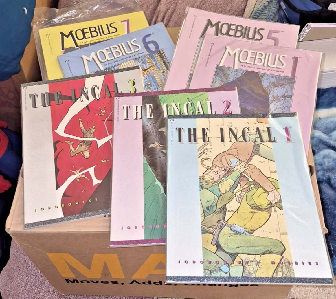 LOT OF Moebius 1 5 6 7 + The Incal  1 2 3 Jean Giraud Alexandro Jodorowsky
