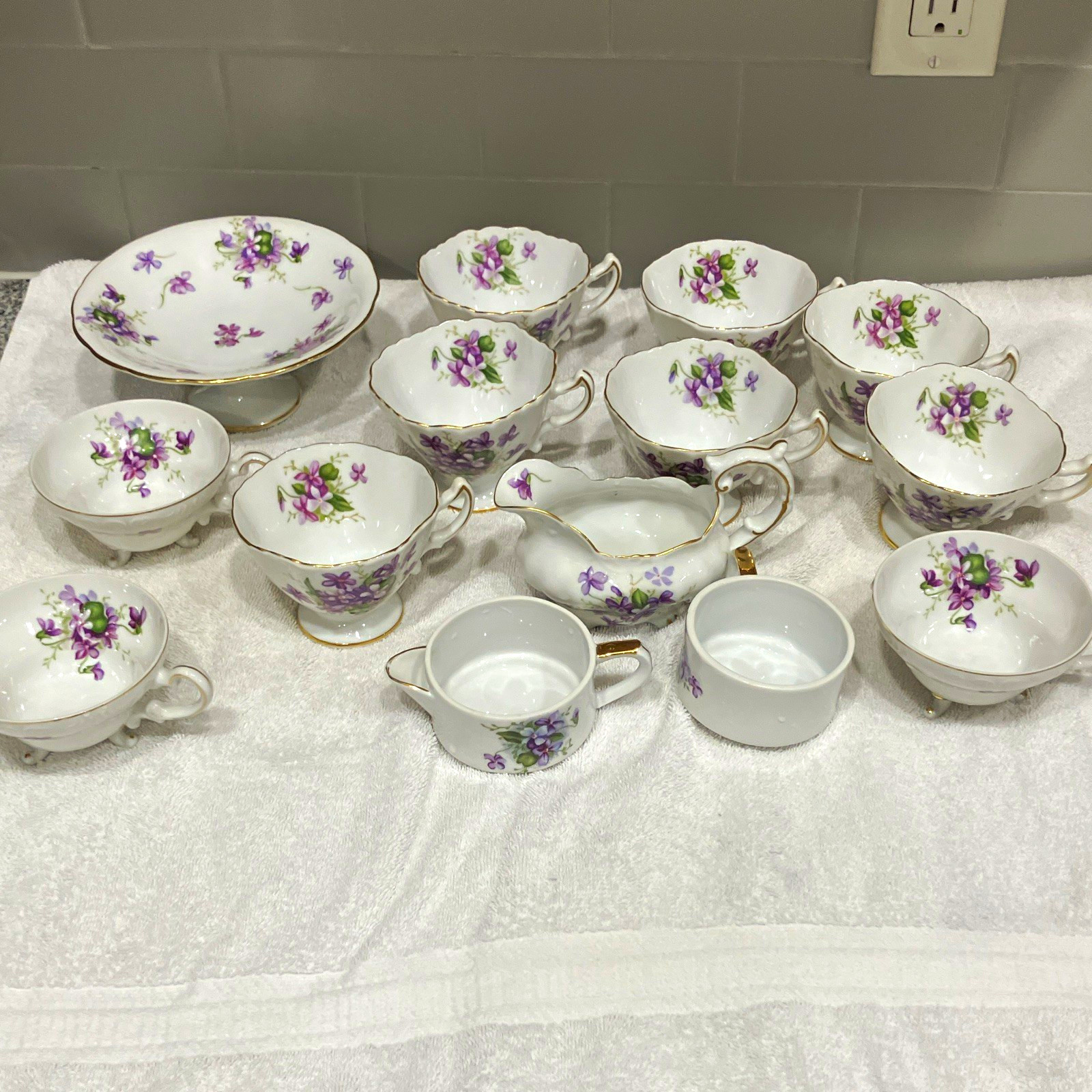 Vintage Rossetti Spring Violets, Porcelain Tea Set, made in Occupied Japan
