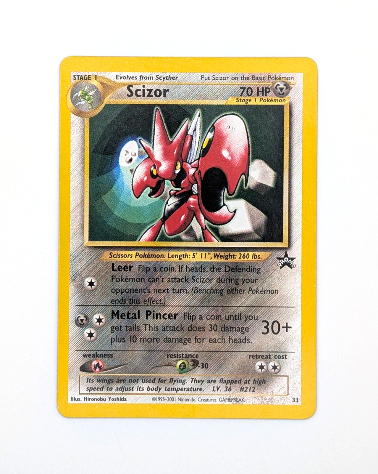 Pokemon Scizor 33 Black Star Promo 2001 Wizards of the Coast WOTC Vintage Pokemon Scizor 33 Black Star Promo 2001 Wizards of the Coast WOTC Vintage