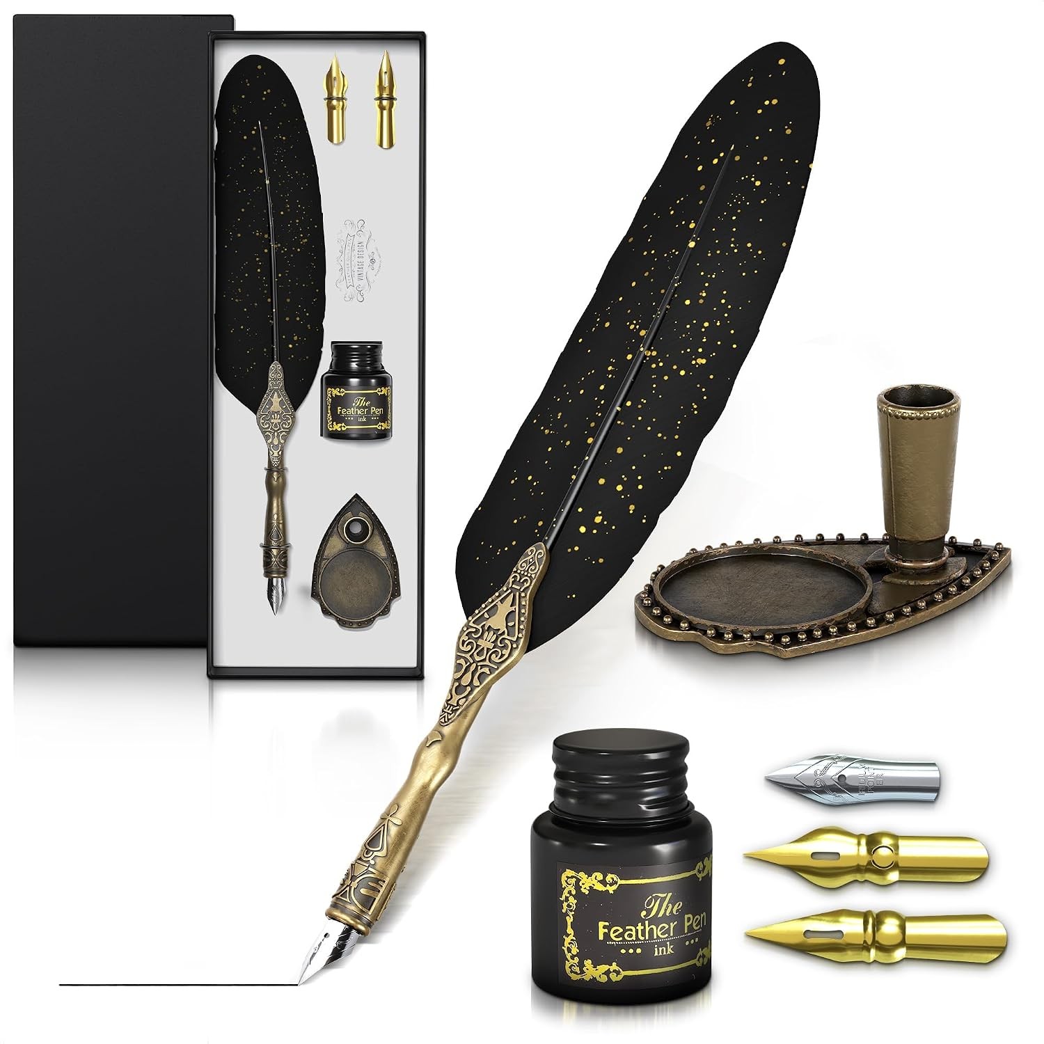 Lagarto Feather Writing Pen Set 11.4\ Lagarto Feather Writing Pen Set 11.4\