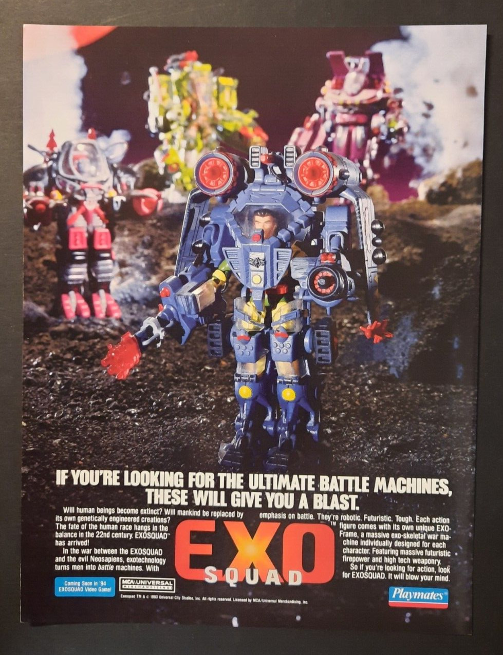 1993 EXO SQUAD Robotech Action Figures Playmates toys ~ Magazine PRINT AD