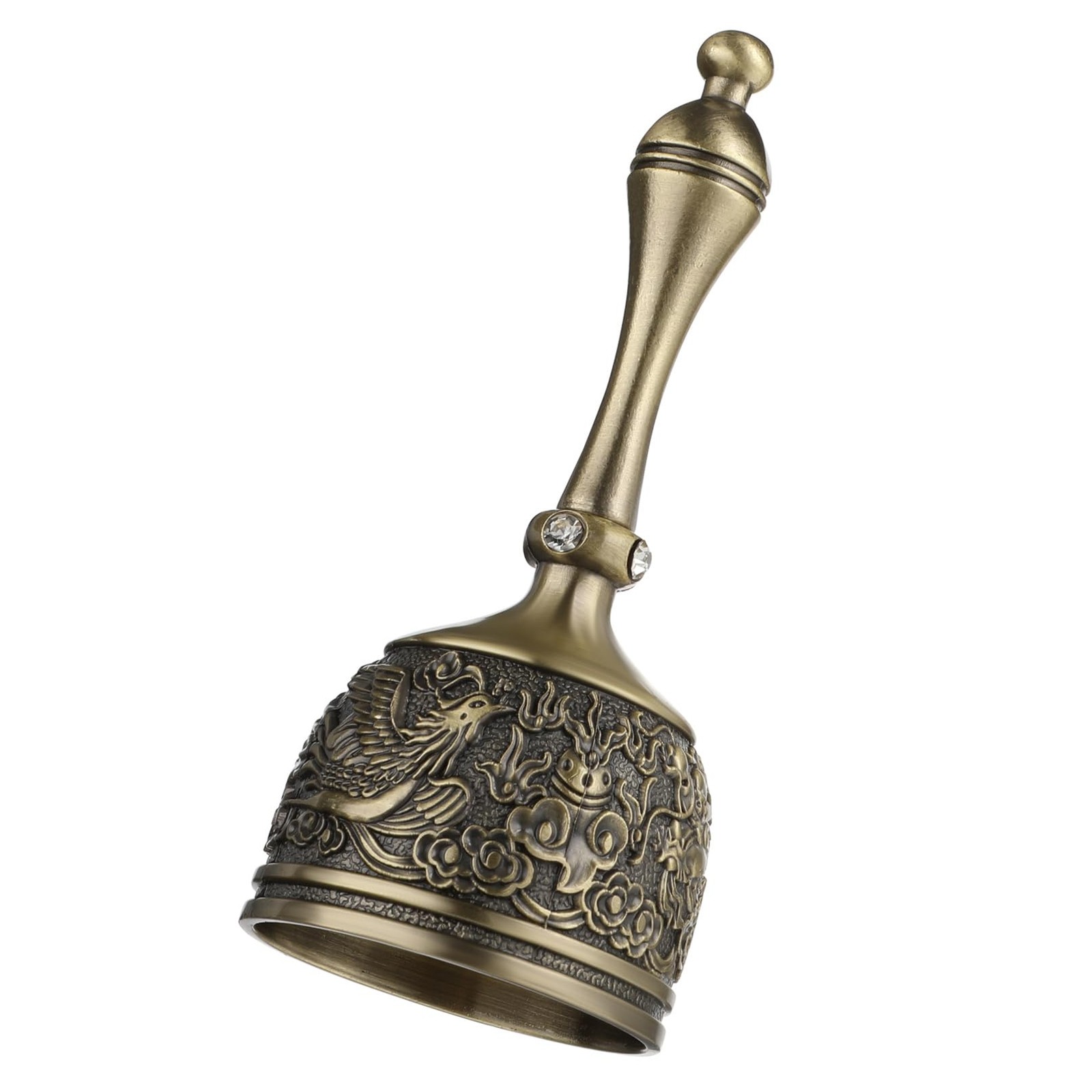 Hand Bell Brass Dinner Call Bells Loud Service Ringing Tibetan Bronze