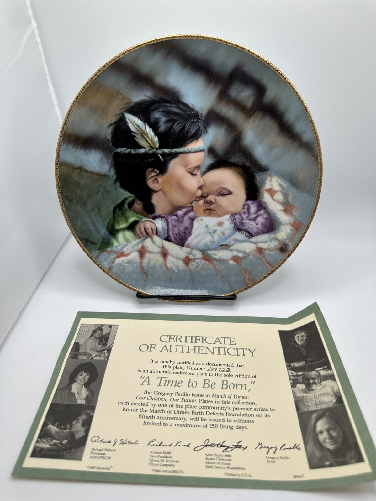 Knowles A Time To Be Born March Of Dimes Collector Plate 1989
