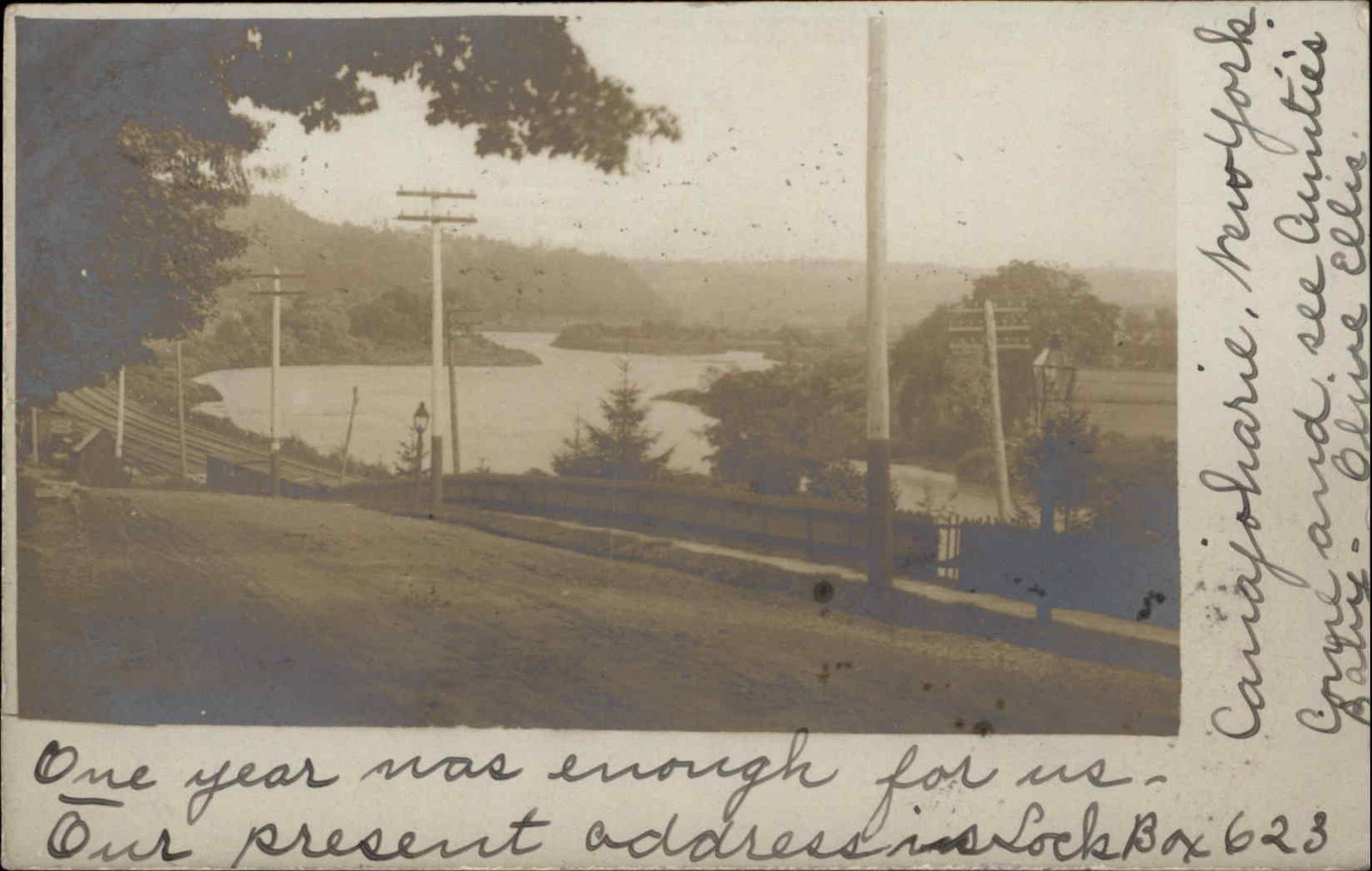 CANAJOHARIE NY 1905 CANCEL Roadside Antique RPPC Real Photo Postcard