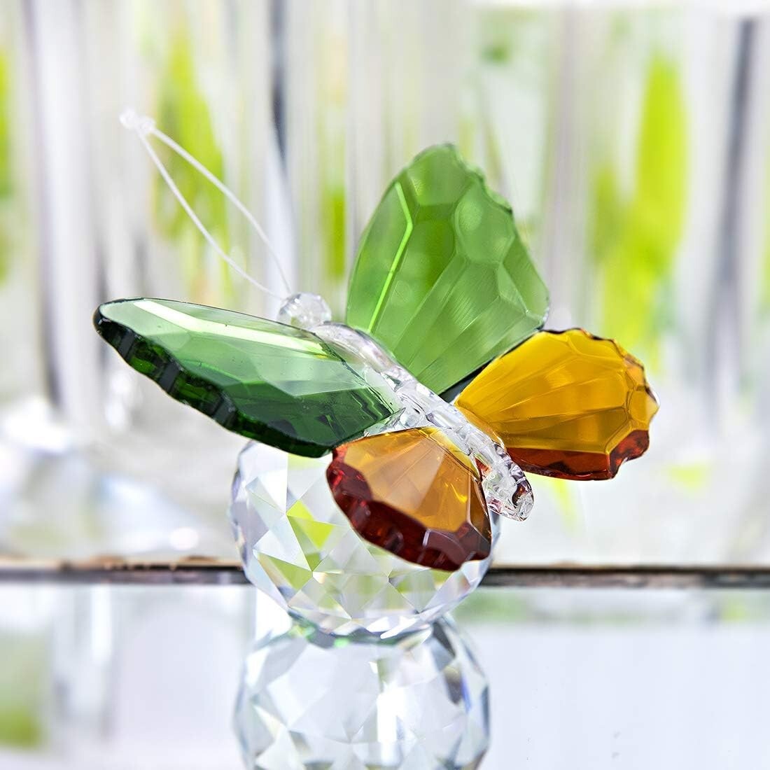 H&D Crystal Butterfly Collectible Present, Handmade Art Glass Animal 2.9*2.1in H&D Crystal Butterfly Collectible Present, Handmade Art Glass Animal 2.9*2.1in