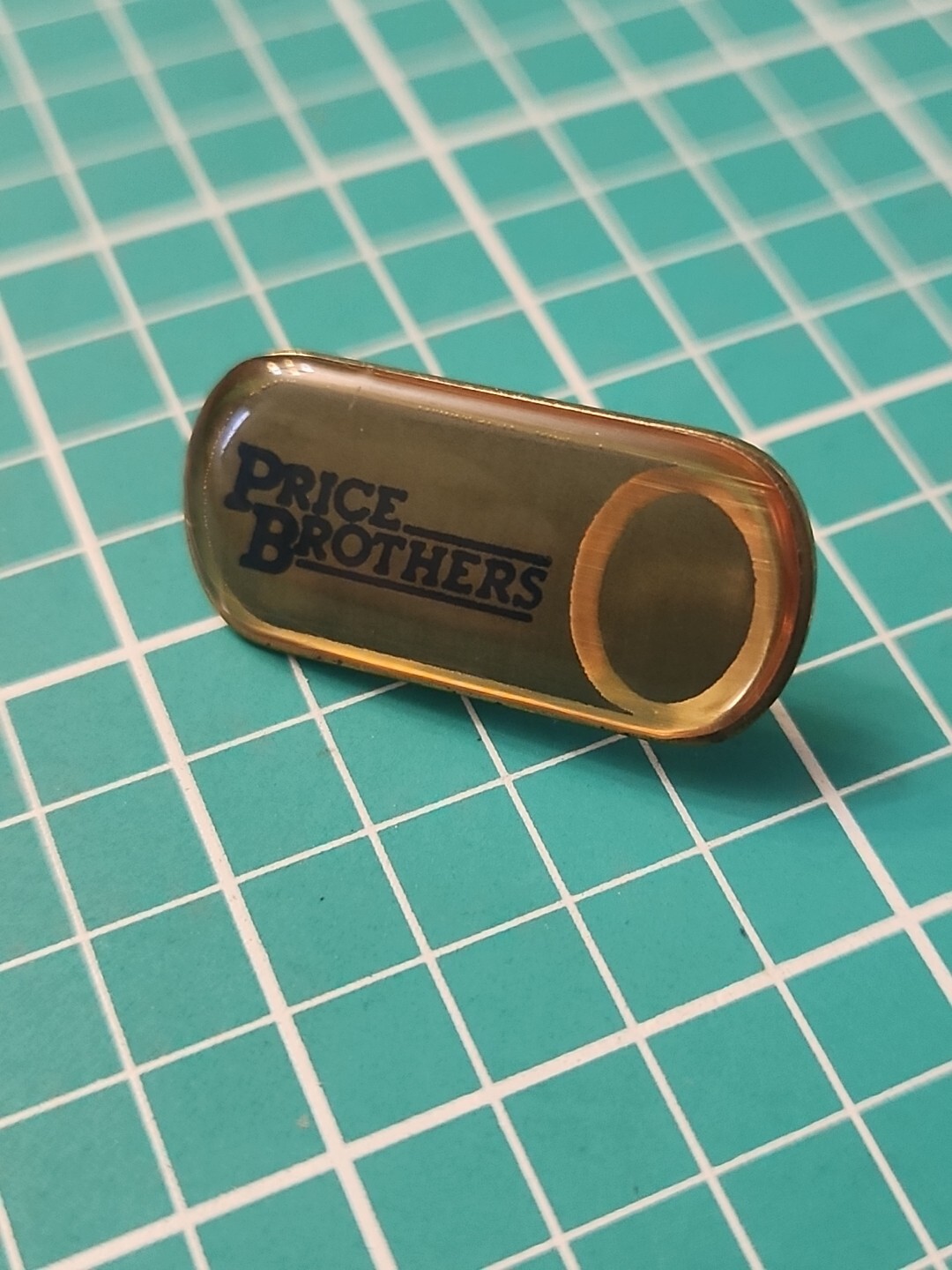 Vtg Price Brothers Pipe Company  Gold Tone Lapel Pin