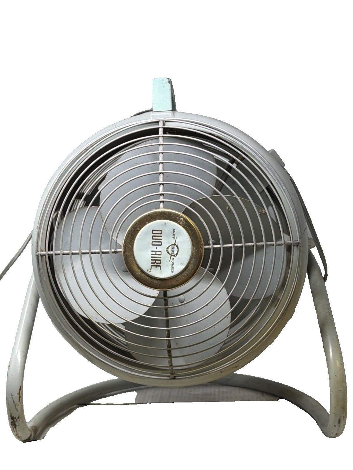 Vintage Duo-Aire K&M Monarch Metal Fan Seafoam Green MCM Scarce Desirable Works