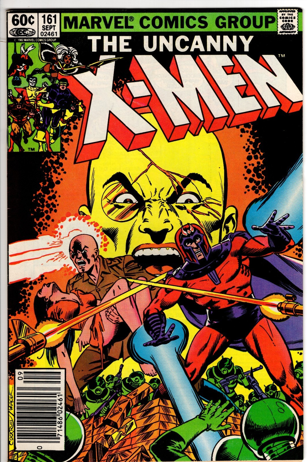 UNCANNY X-MEN #161 (1982): KEY- Origin of Magneto: Newsstand: VF