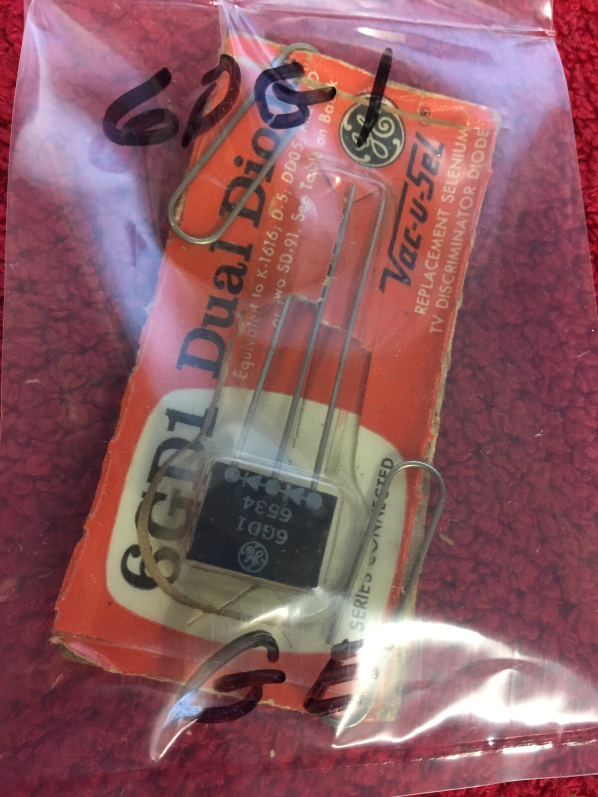 6DG1 GE DUAL DIODE NOS 6DG1 GE DUAL DIODE NOS