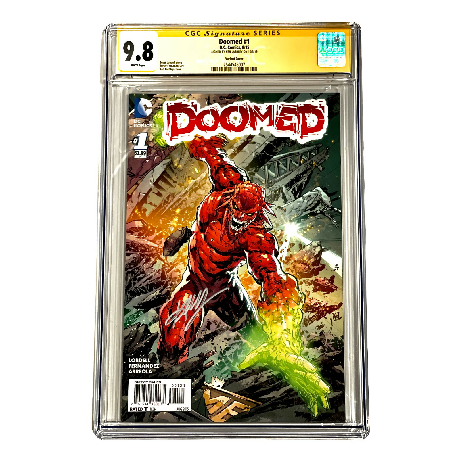 Doomed #1 CGC 9.8 SS Signed Ken Lashley Variant Cover RARE - AMAZING PIECE