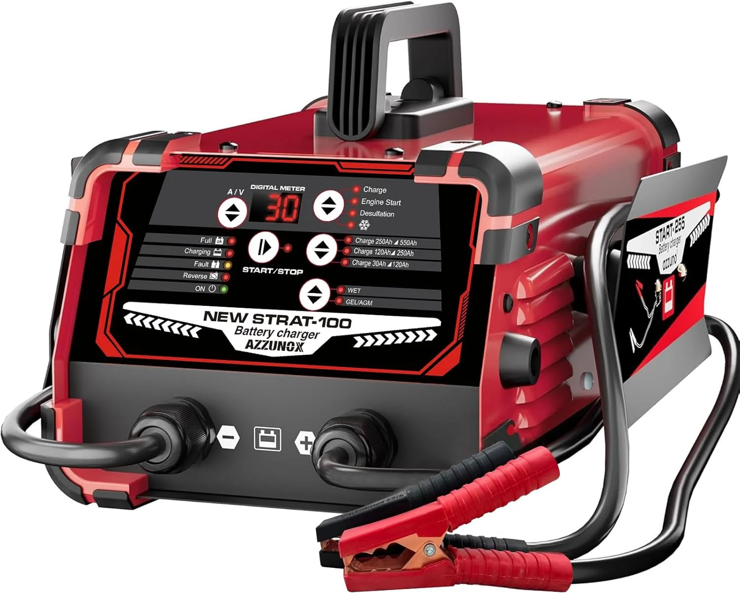 Heavy Duty Car Battery Charger & Jump Starter 12V 24V 30A Deep-Cycle Batteries..