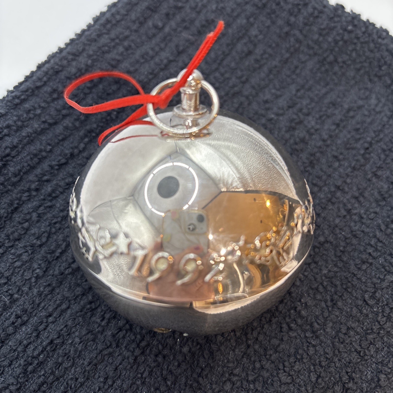 Vintage 1992 Wallace Silver Played Annual Sleigh Bell Christmas Ornament 3” 22nd