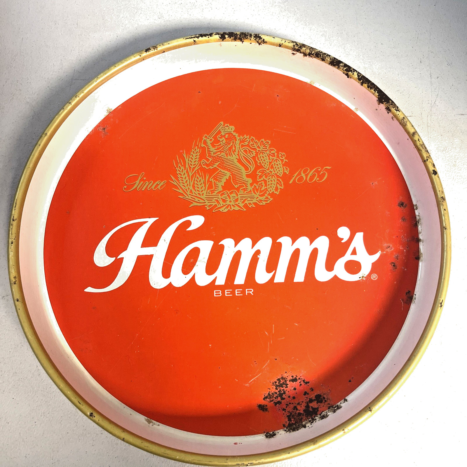 Vintage 1970s Hamms Beer Serving Tray 13\