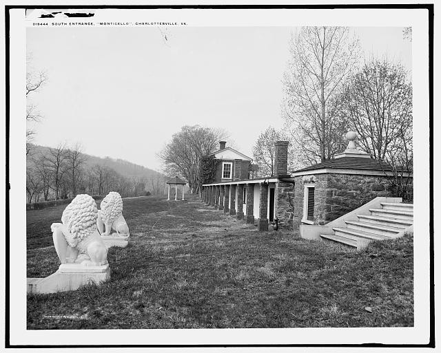 Photo:South entrance, Monticello, Charlottesville, Va.
