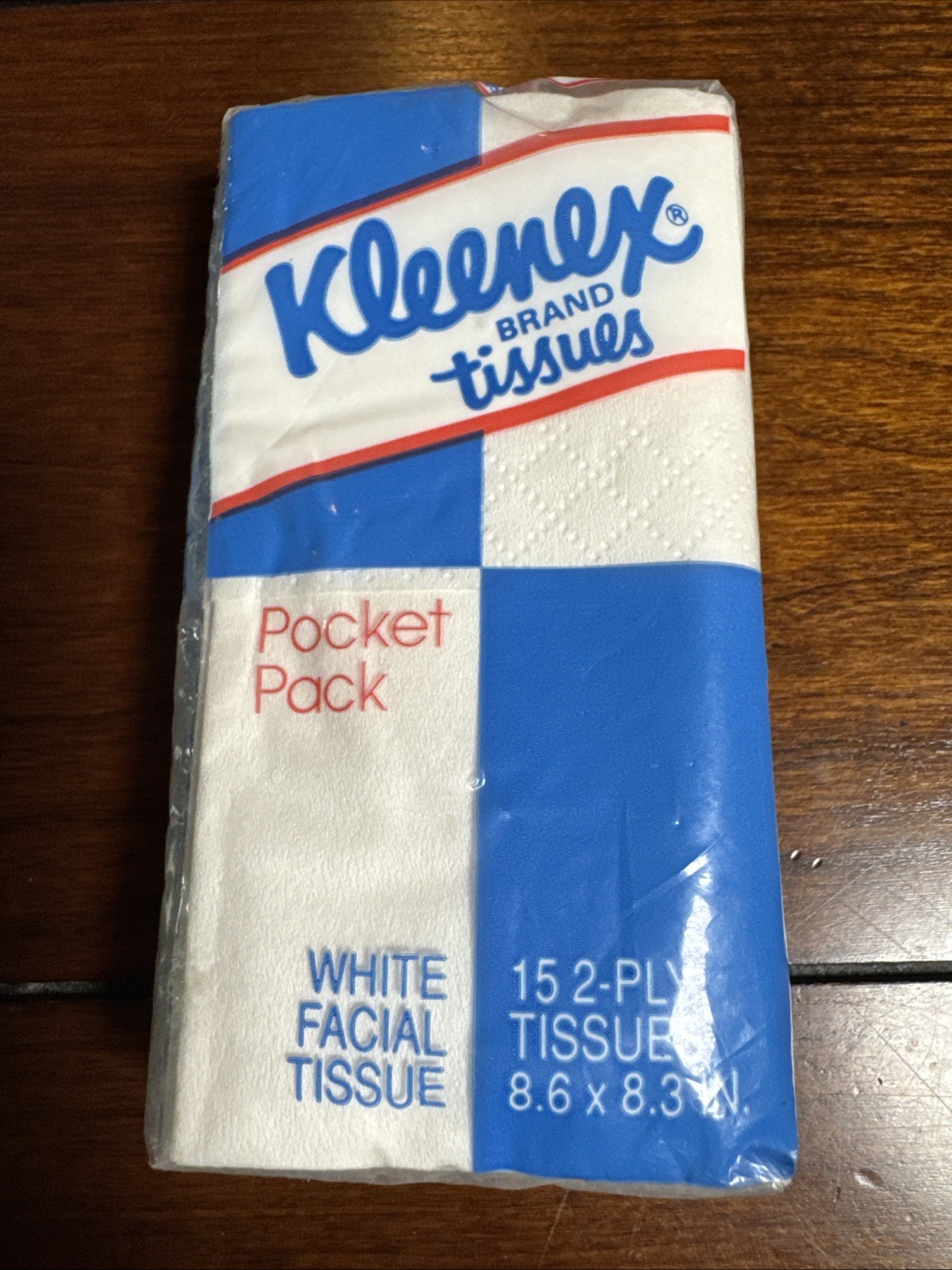 Vintage 1987 Kleenex Pocket Pack Tissues Sealed NOS Kimberly Clark Advertising