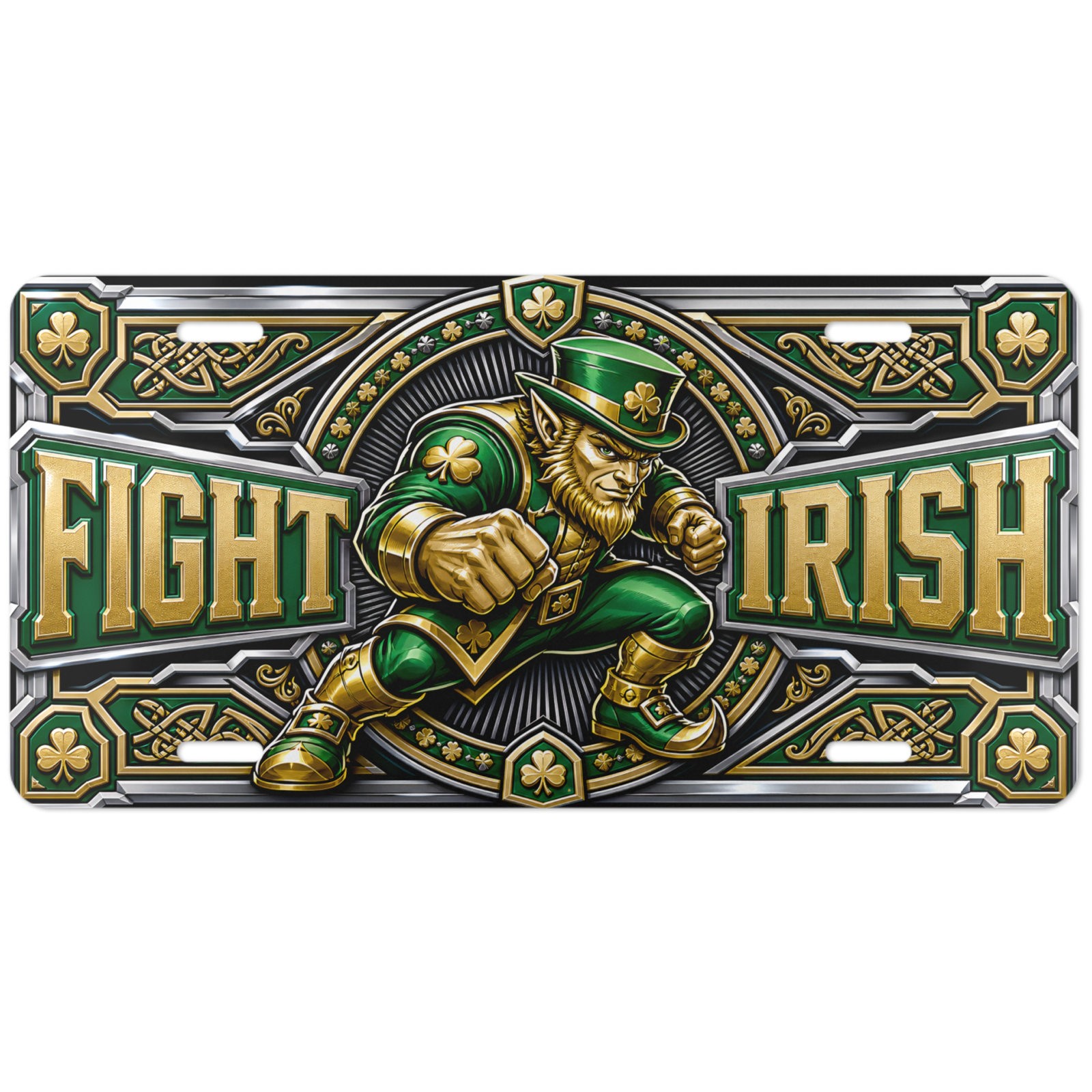 Notre Dame Fighting Irish License Plate Flat Print Aluminum Car Tag Fan Gift Notre Dame Fighting Irish License Plate Flat Print Aluminum Car Tag Fan Gift
