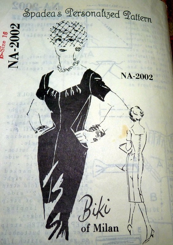 *LOVELY VTG 1950s DRESS Spadea Designer BIKI Sewing Pattern 16/38
