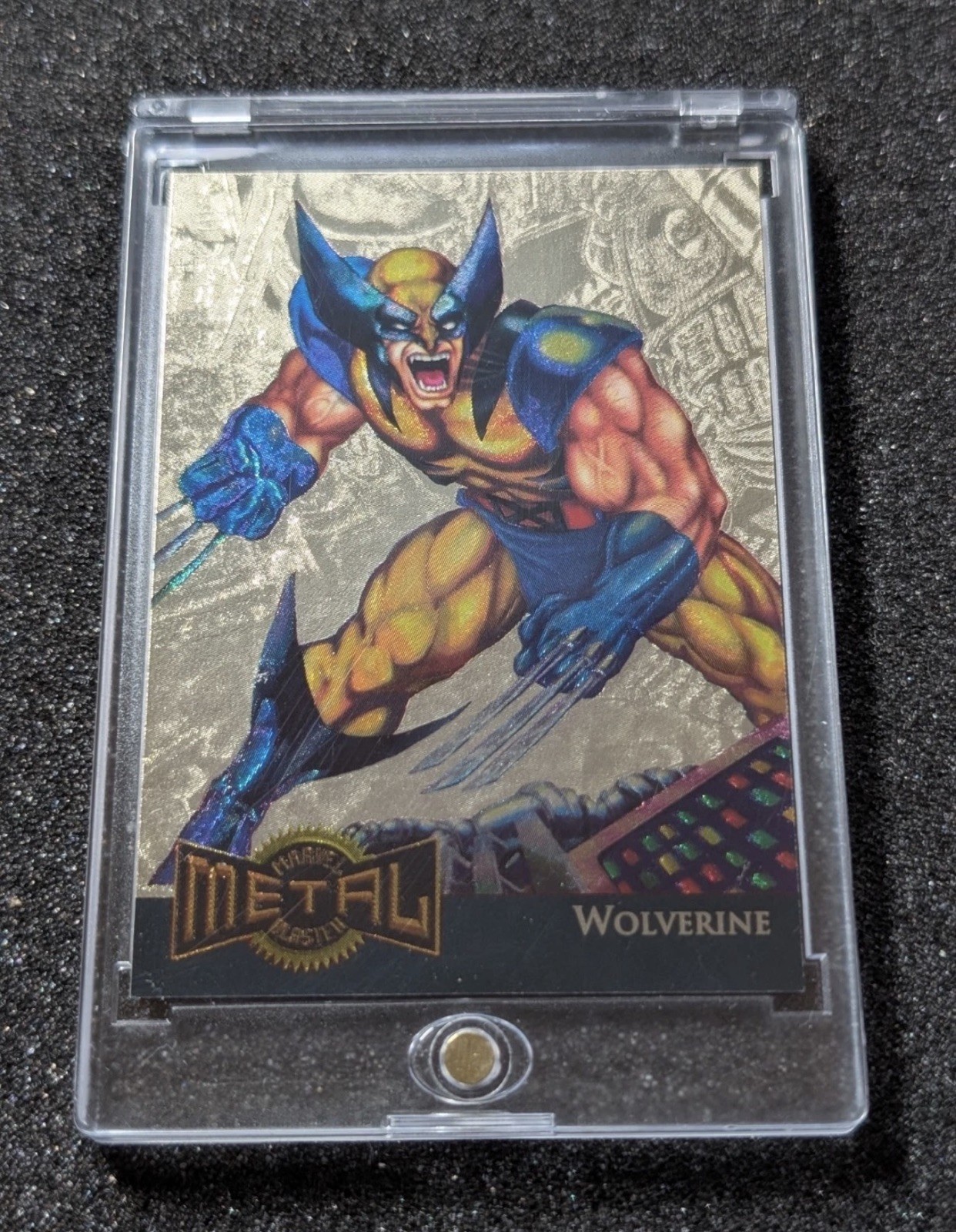 1995 Fleer Marvel Metal Gold Blaster Wolverine #18 Limited parallel RARE