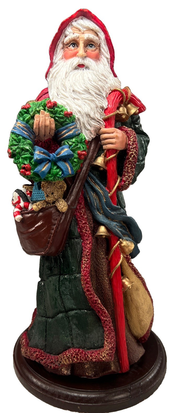 ViTG St. Nicholas Santa Claus Resin 12.5” Figure Seymour-Mann 1980’s Holiday EUC