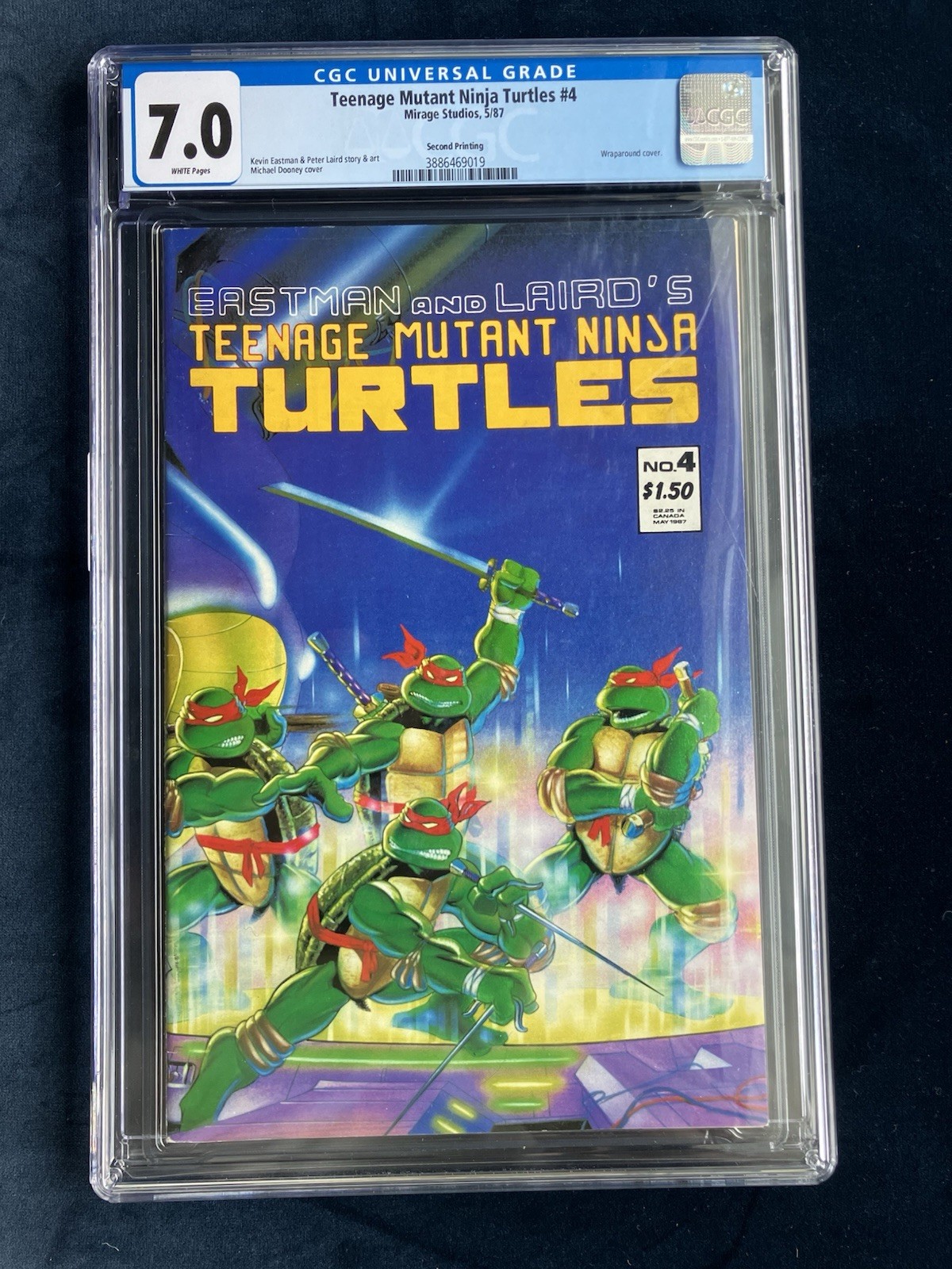 TEENAGE MUTANT NINJA TURTLES 4 (1987) CGC 7.0 NES 2D PRINT CVR BY MICHAEL DOONEY
