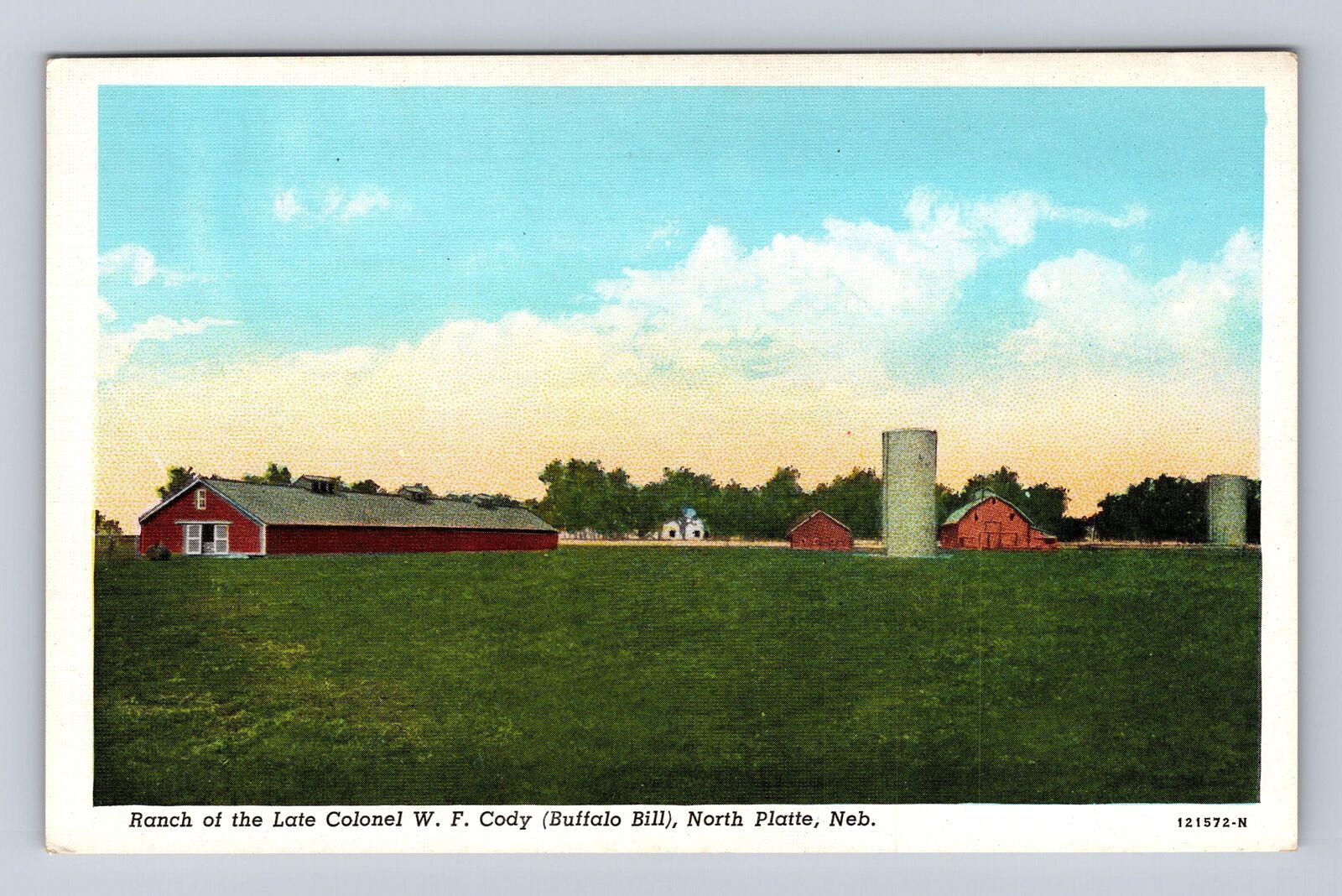 North Platte NE-Nebraska Ranch Of Colonel W F Cody Buffalo Bill Vintage Postcard