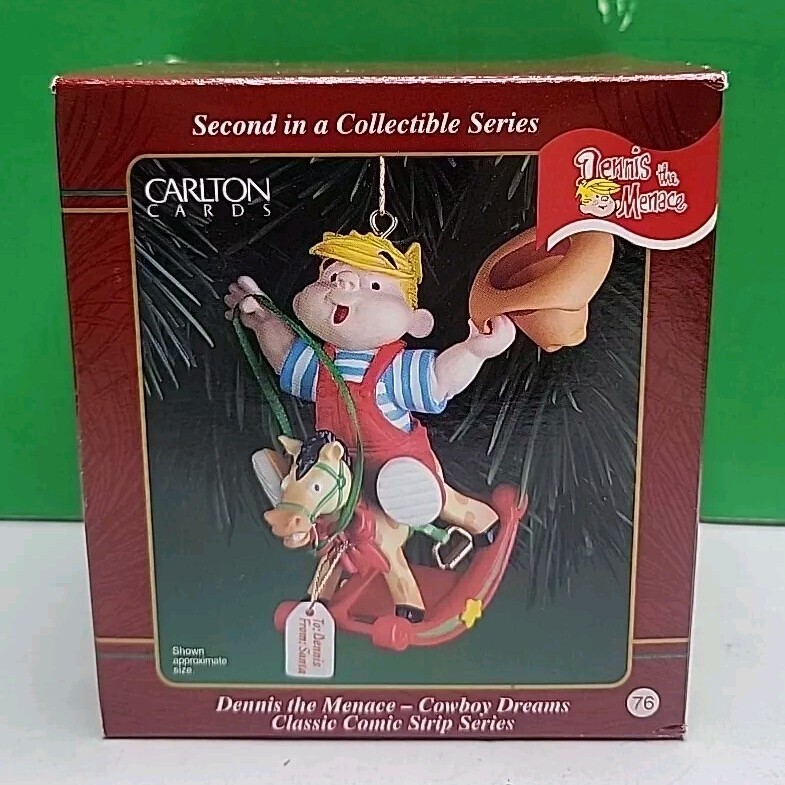 2000 Carlton Cards Dennis The Menace Cowboy Dream Christmas Ornament