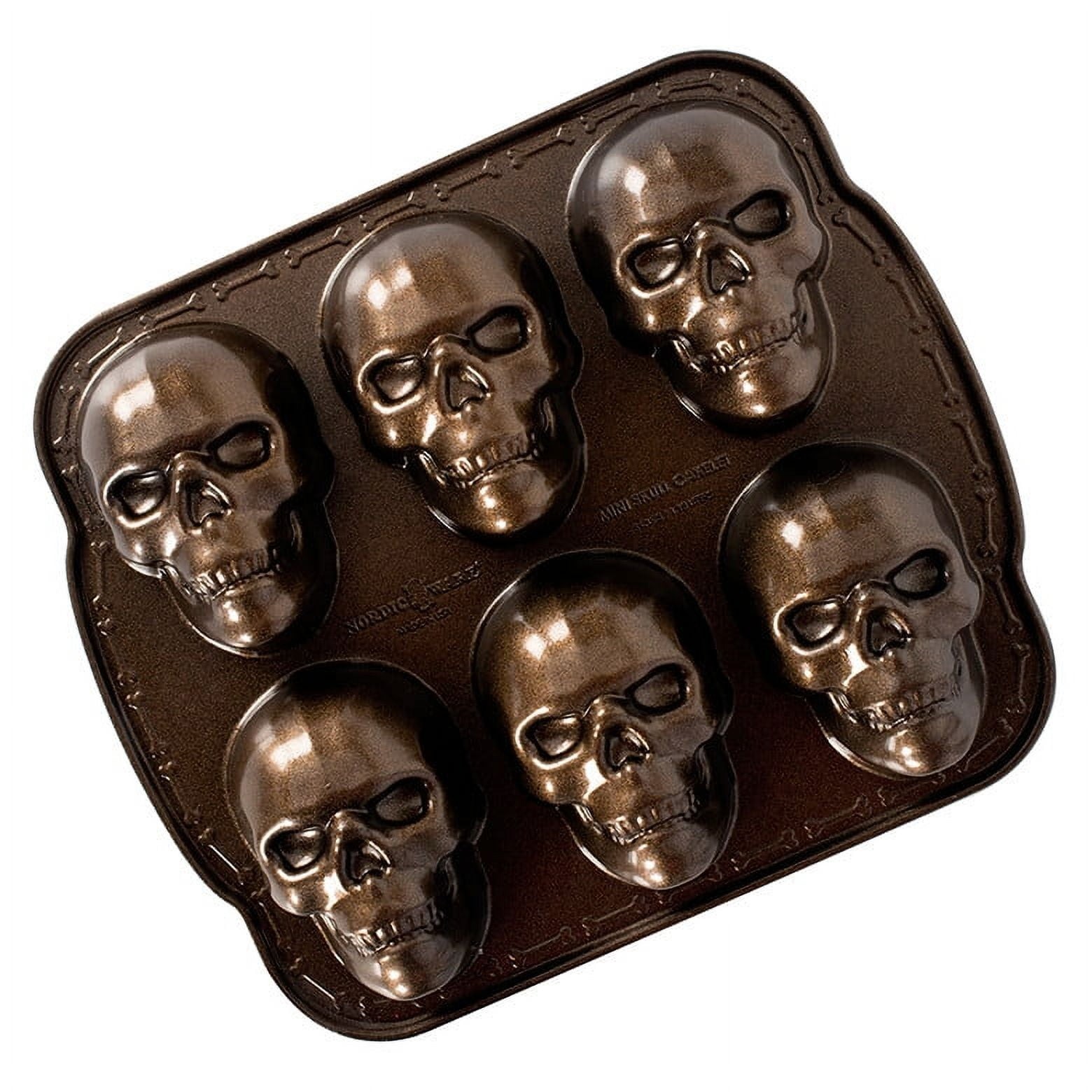 Nordic Ware Haunted Skull Cakelet Pan Halloween Baking Mold FREESHIP