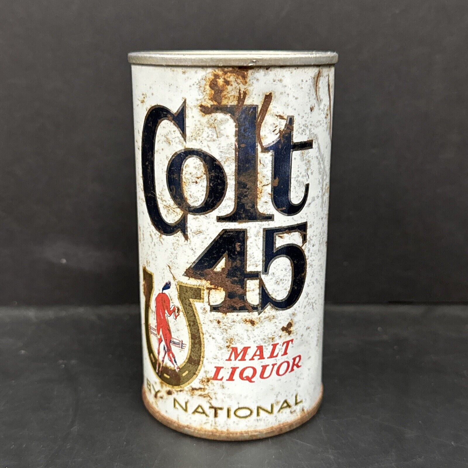 Vintage 70s Colt 45 Zip Pull Tab 12 oz National Beer Can Malt Liquor Decor Man