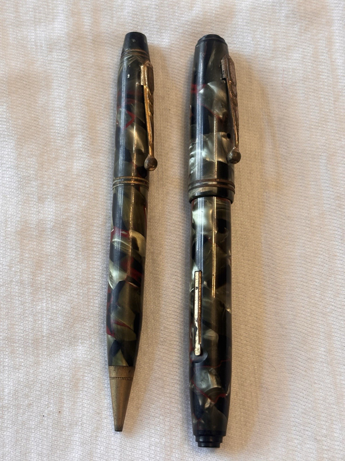 Vintage Parker Parkette Pencil & Fountain Pen Set, Parkette Nib Unrestored-As Is Vintage Parker Parkette Pencil & Fountain Pen Set, Parkette Nib Unrestored-As Is