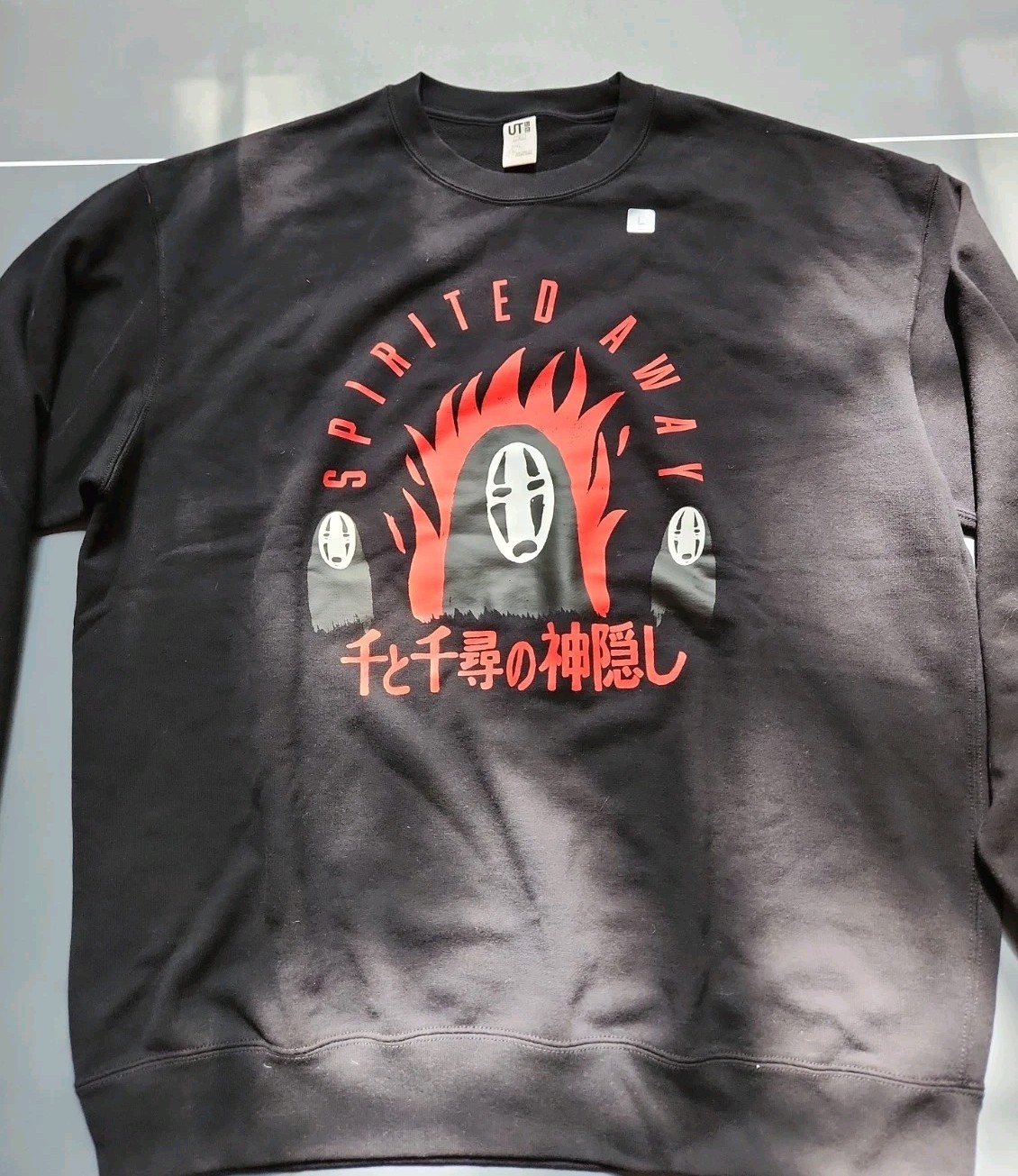 [Uniqlo x Studio Ghibli Spirited Away No-Face Sweatshirt Black Unisex L New [Uniqlo x Studio Ghibli Spirited Away No-Face Sweatshirt Black Unisex L New