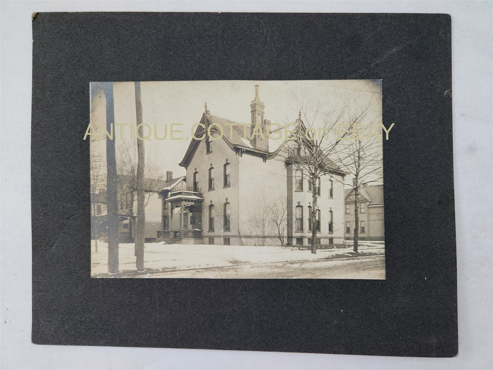 c1905 antique VICTORIAN HOUSE PHOTO erie pa 10th & CHESTNUT STREET