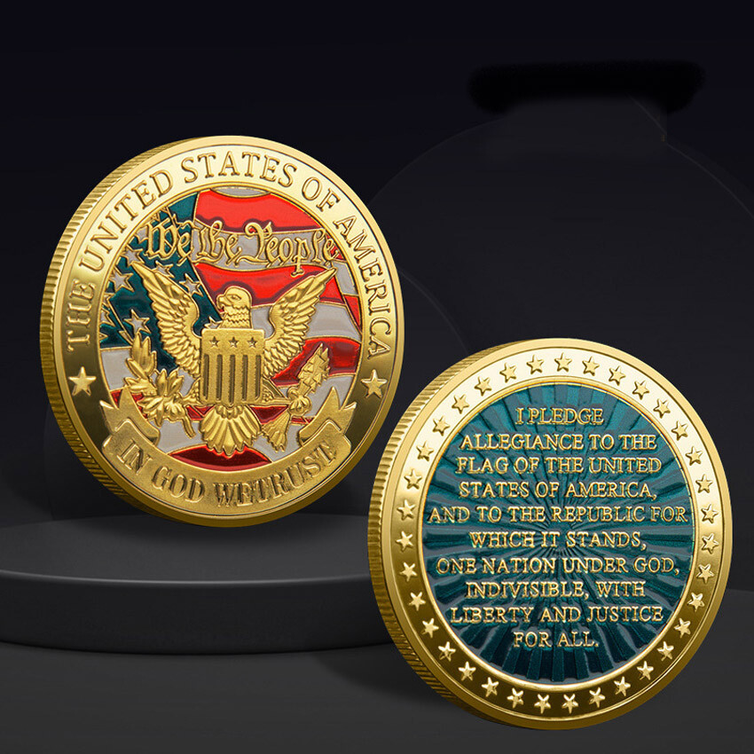 Government Pledge of Allegiance Challenge Coin Collectable United States 1-pc