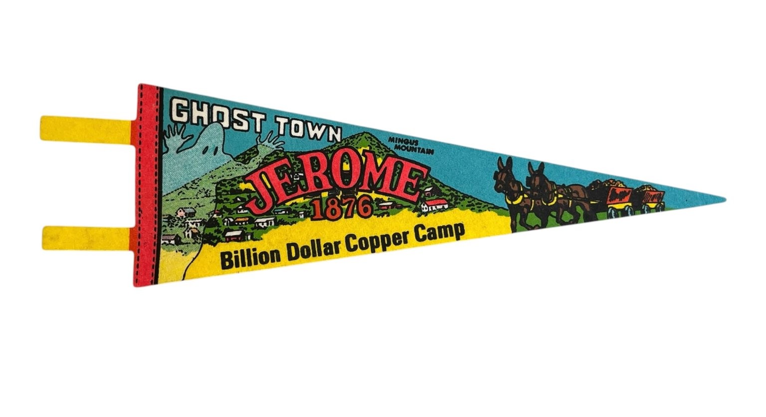 Vintage Jerome AZ Pennant 14 in Felt Ghost Town Souvenir