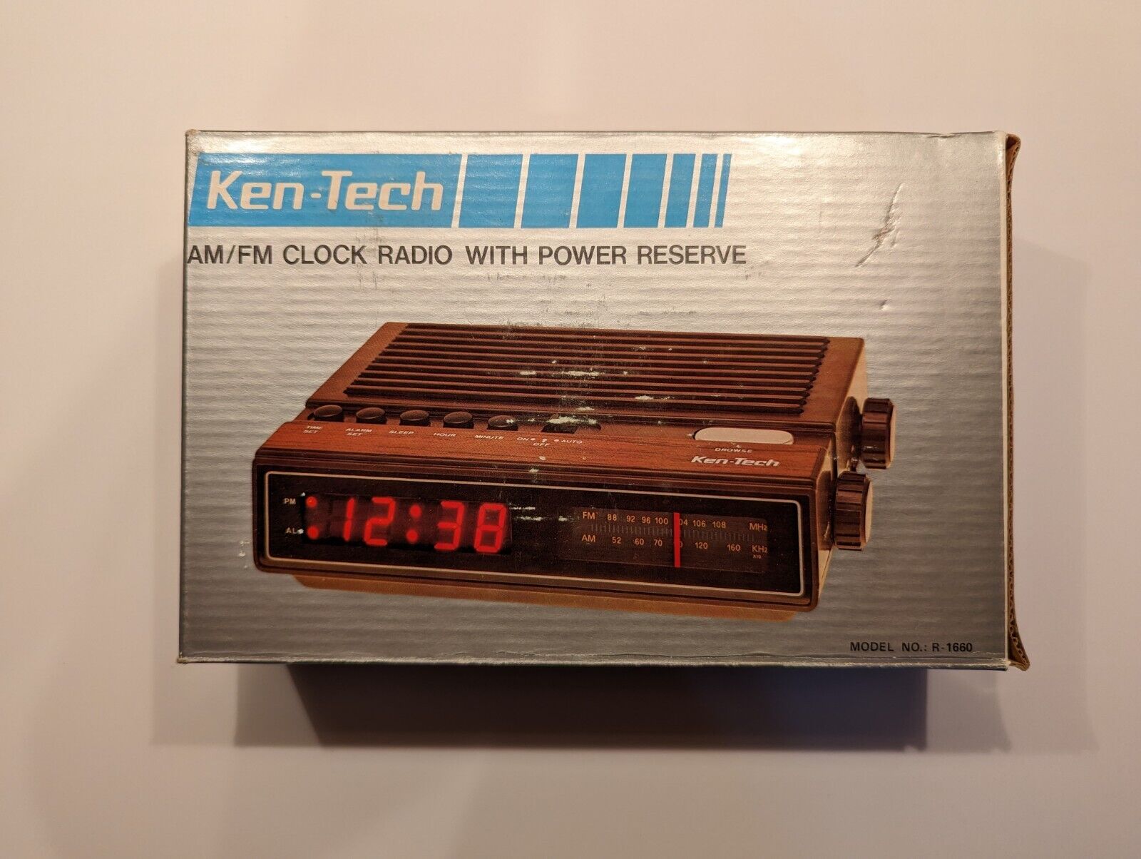 Ken-Tech Clock R-1660 AM, FM AFC ELECTRONIC LED CLOCK RADIO BRAND NEW