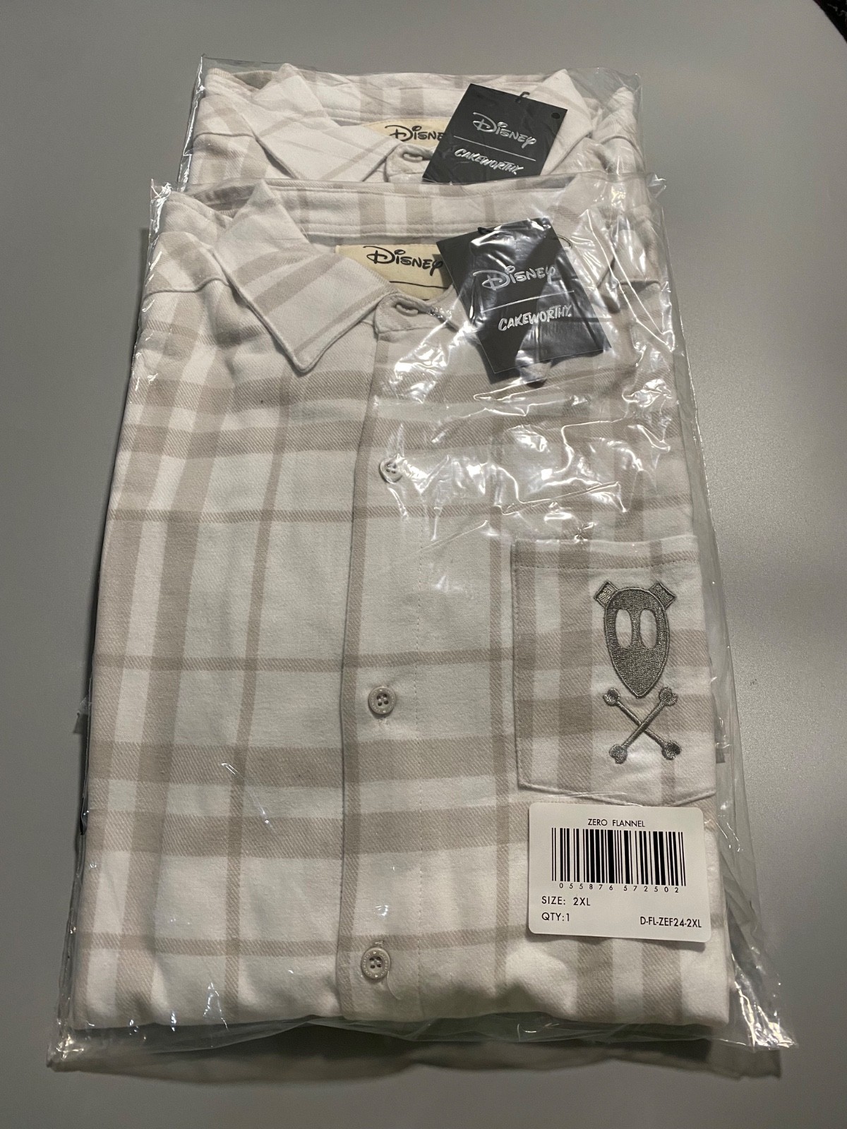 NWT Cakeworthy Nightmare Before Christmas ZERO GLOW Flannel Adult 2X 3X 4X