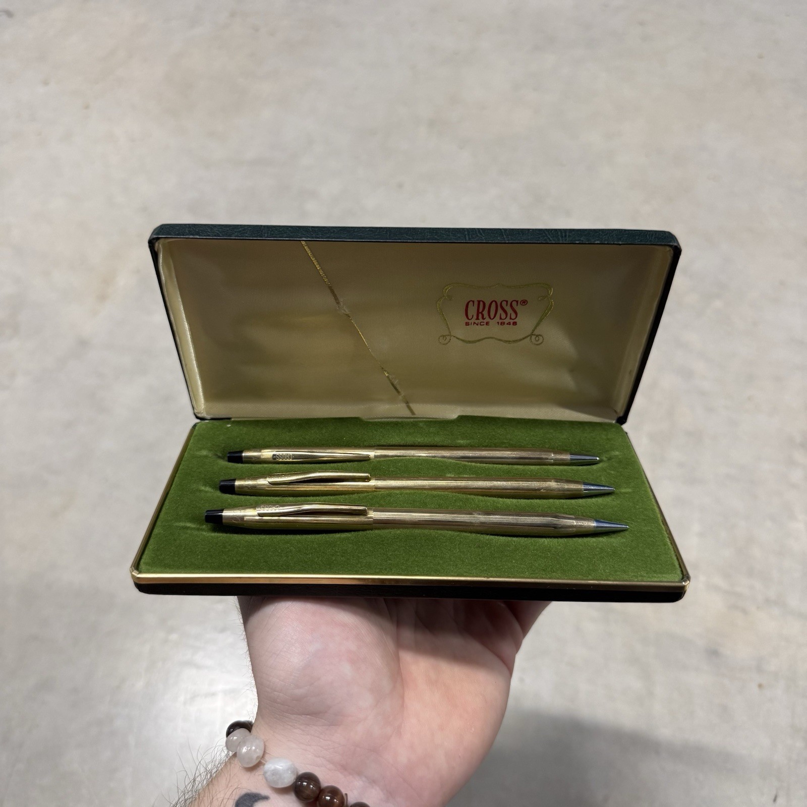 Vintage 1985 CROSS Pen & Pencil Set “Award” 1/20 10K Gold Filled