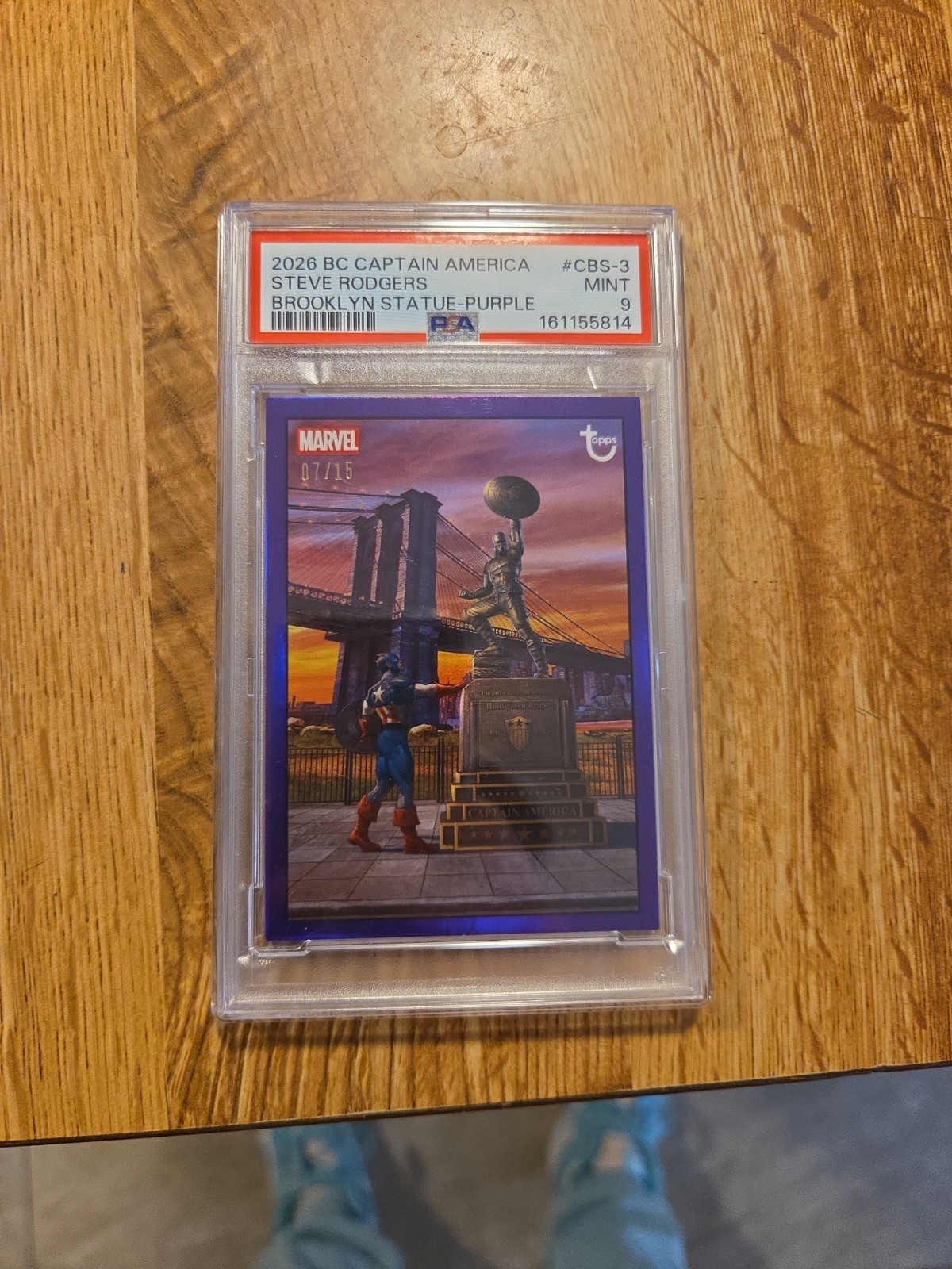 2026 BC Captain America Steve Roger\'s Brooklyn Statue-Purple 07/15 PSA 9