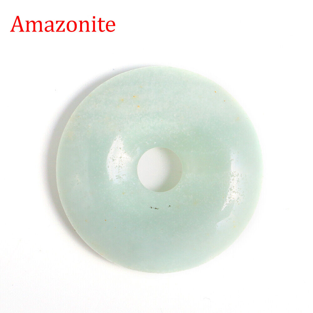 30mm Healing Crystal Peace Donut Beads Lucky Circle Donut Pendant Jewelry Making