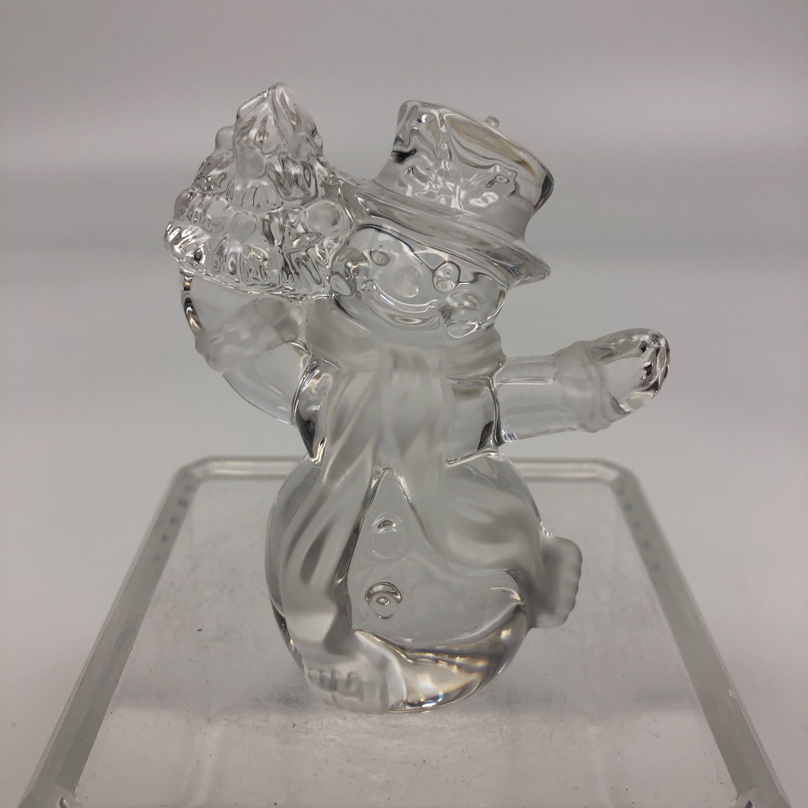 Lenox Fine Crystal Clear Snowman Figurine Germany 3.5\