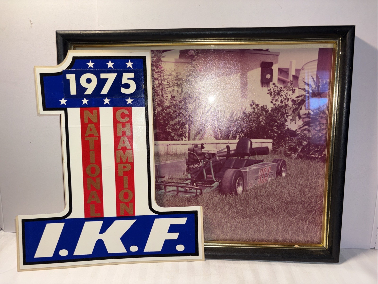 International Kart Federation National Champion #1 Sticker 1975 & 8”x10” Photo