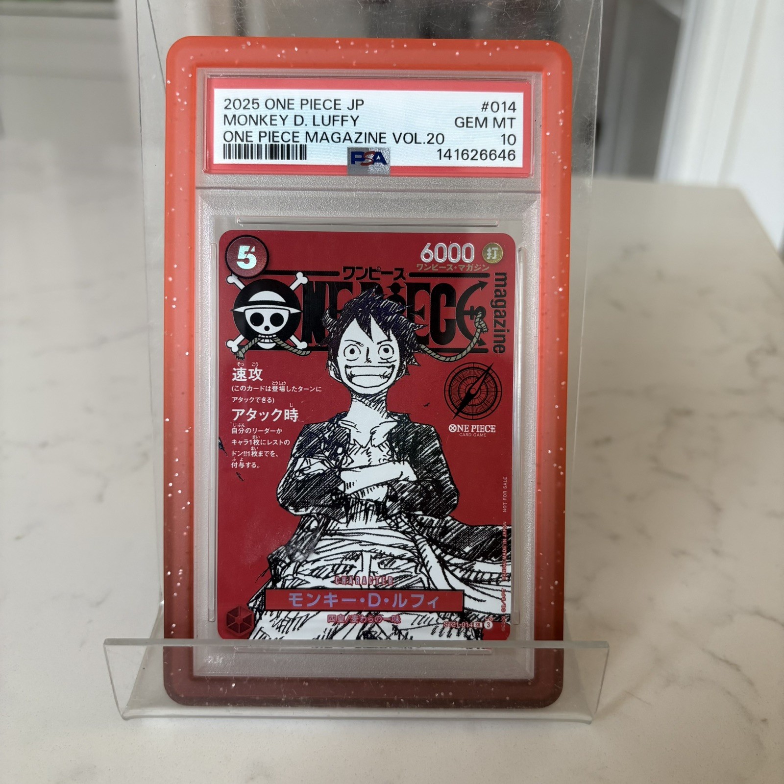 One Piece Monkey D. Luffy ST21-014 PSA 10 Magazine Promo