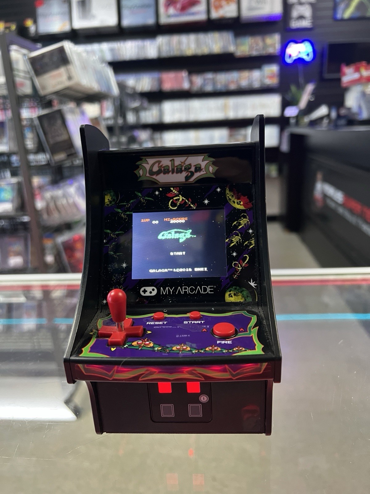 Galaga My Arcade Mini Retro Arcade Machine Namco - Tested Working