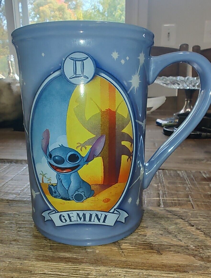 Disney Store Lilo & Stitch Zodiac Astrology Gemini Coffee Mug Cup 